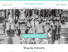 Tablet Screenshot of monkeywish.com